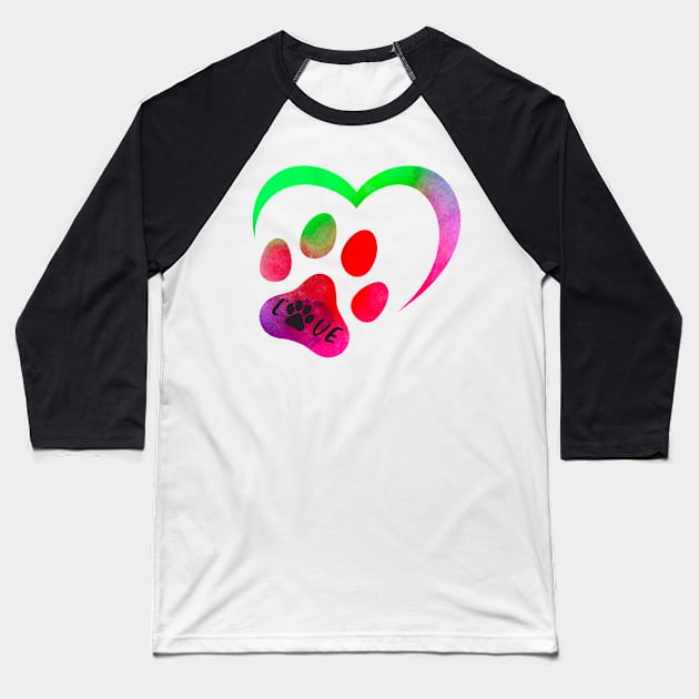 Heart paw dog icon. Baseball T-Shirt by RubyCollection